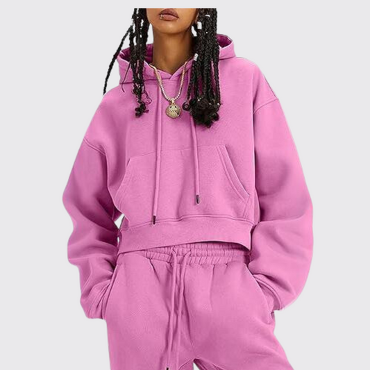 Pink Hoodie And Pants Matching Set
