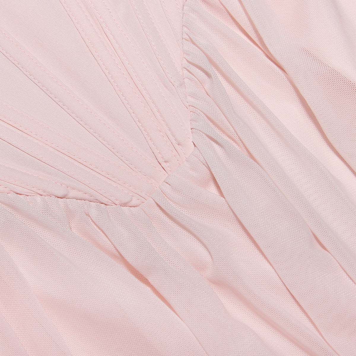 Romantic Pink Bustier Long Sleeve Fit Corset Mini Dress