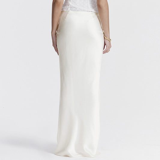 White Satin Elegan Skirt