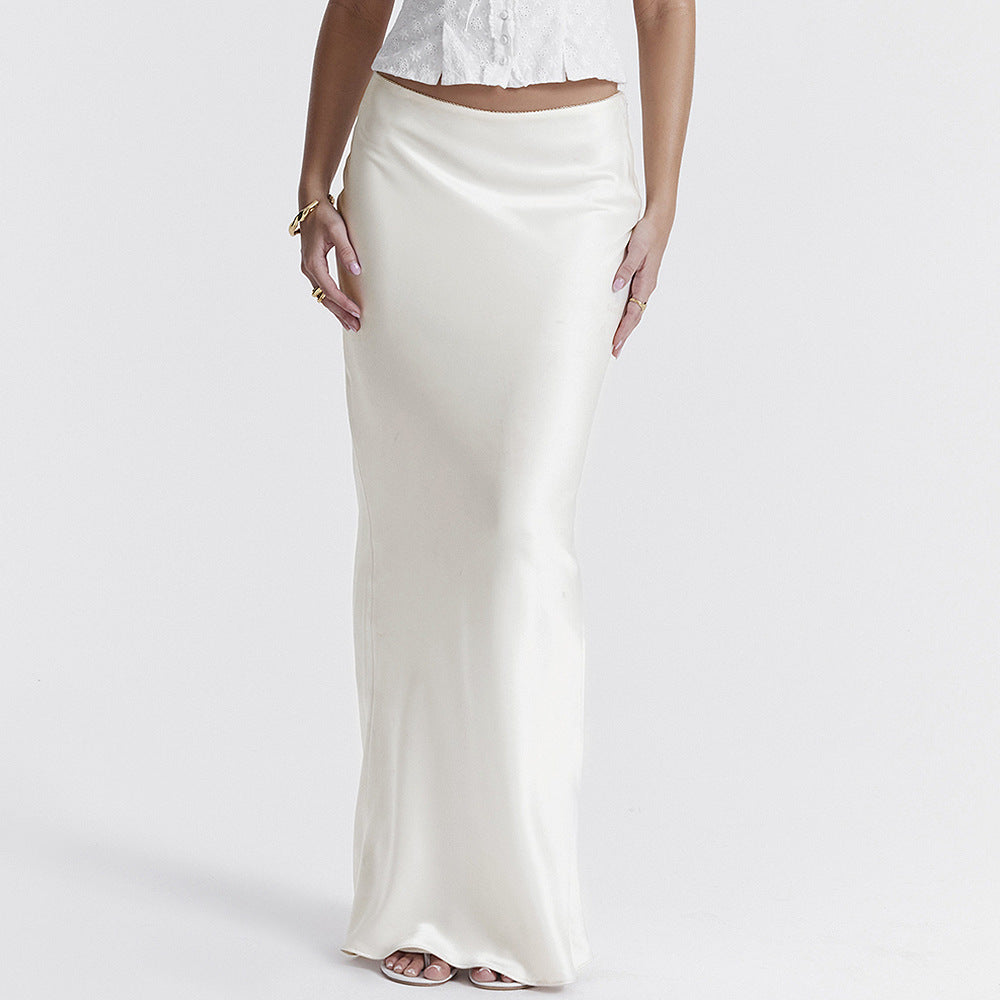 White Satin Elegan Skirt