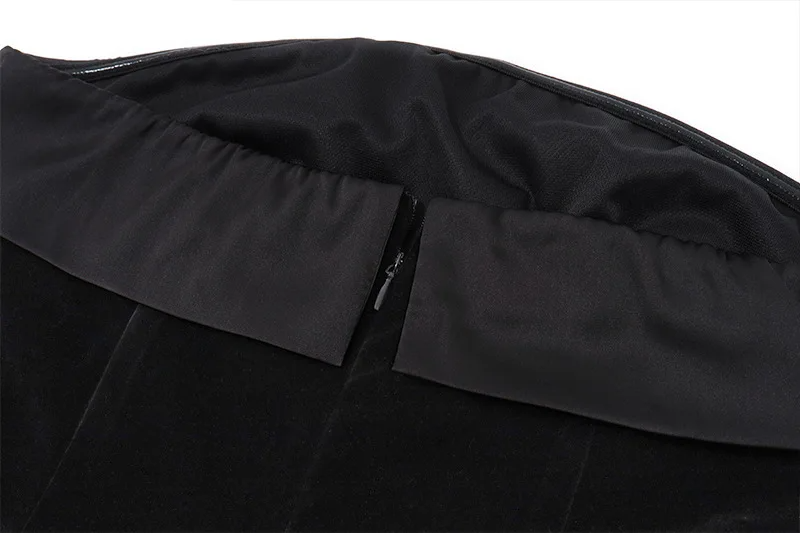 Black Strapless Velvet Mini Dress