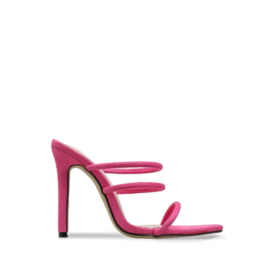 Pink Pointed Toe Strappy Sandals